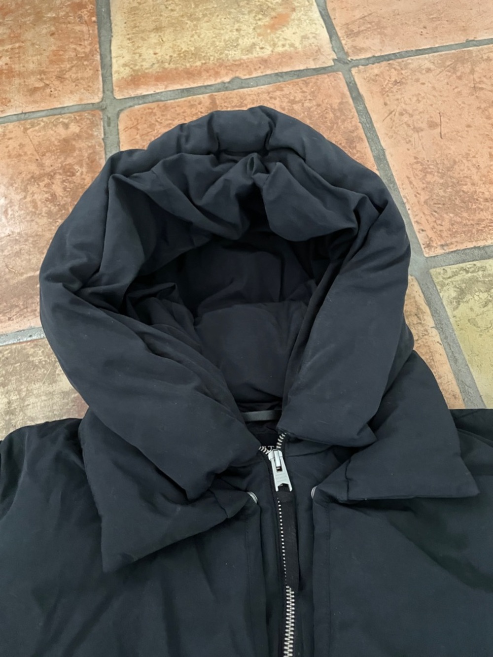 Price Drop 🔷 All Saints Small Estra Black Puffer Hooded Coat - Picture 14 of 15